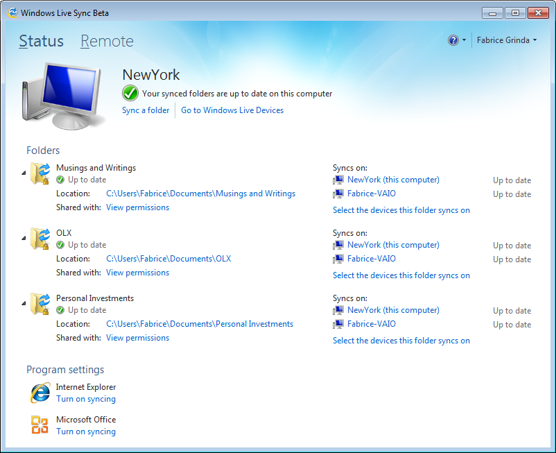 Windows Live Sync Beta is fantastic!